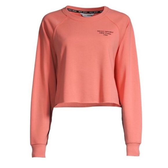 DKNY Sport Cropped Orange Sweatshirt, sweaters,long sleeve shirt  Size XL sienna - Picture 3 of 11